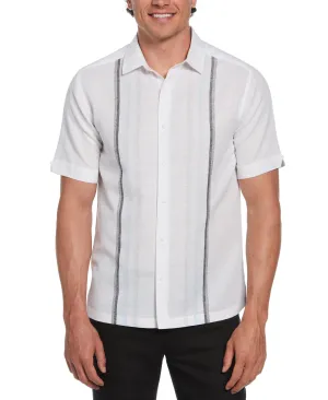Big & Tall Linen Blend Gradient Panel Shirt