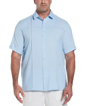 Big & Tall Two-Tone Cross Tuck Chambray Shirt