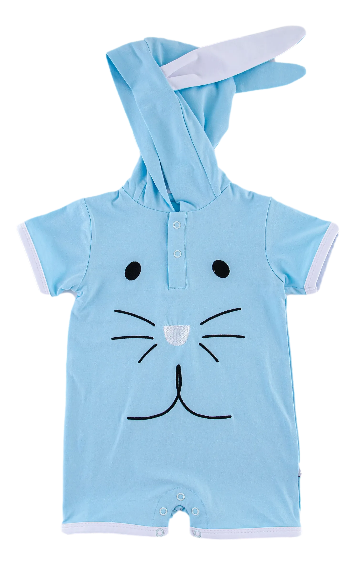 Birdie Bean Easter Sweet Bunny Elijah Hooded Shortie Romper