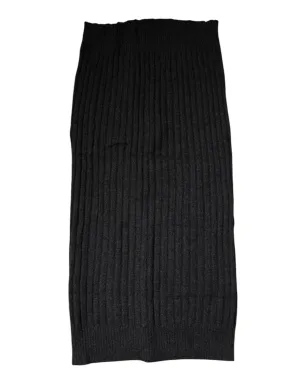 Black Cashmere Knitted Neck Warmer Foulard Scarf