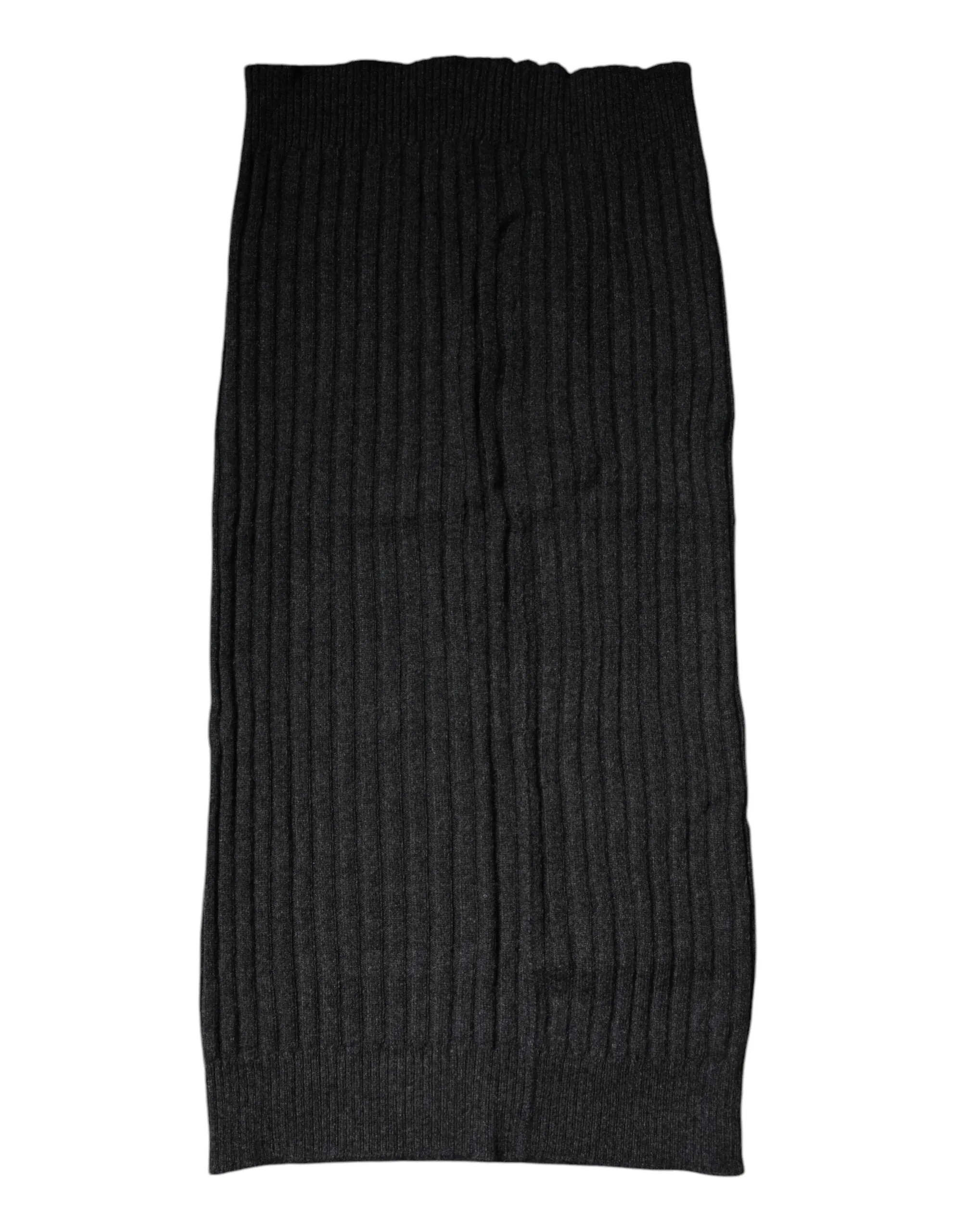 Black Cashmere Knitted Neck Warmer Foulard Scarf