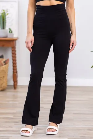 Black Flare Pull On Yoga Pants