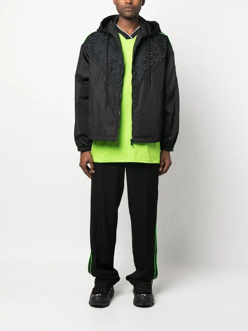 Black Greca Windbreaker