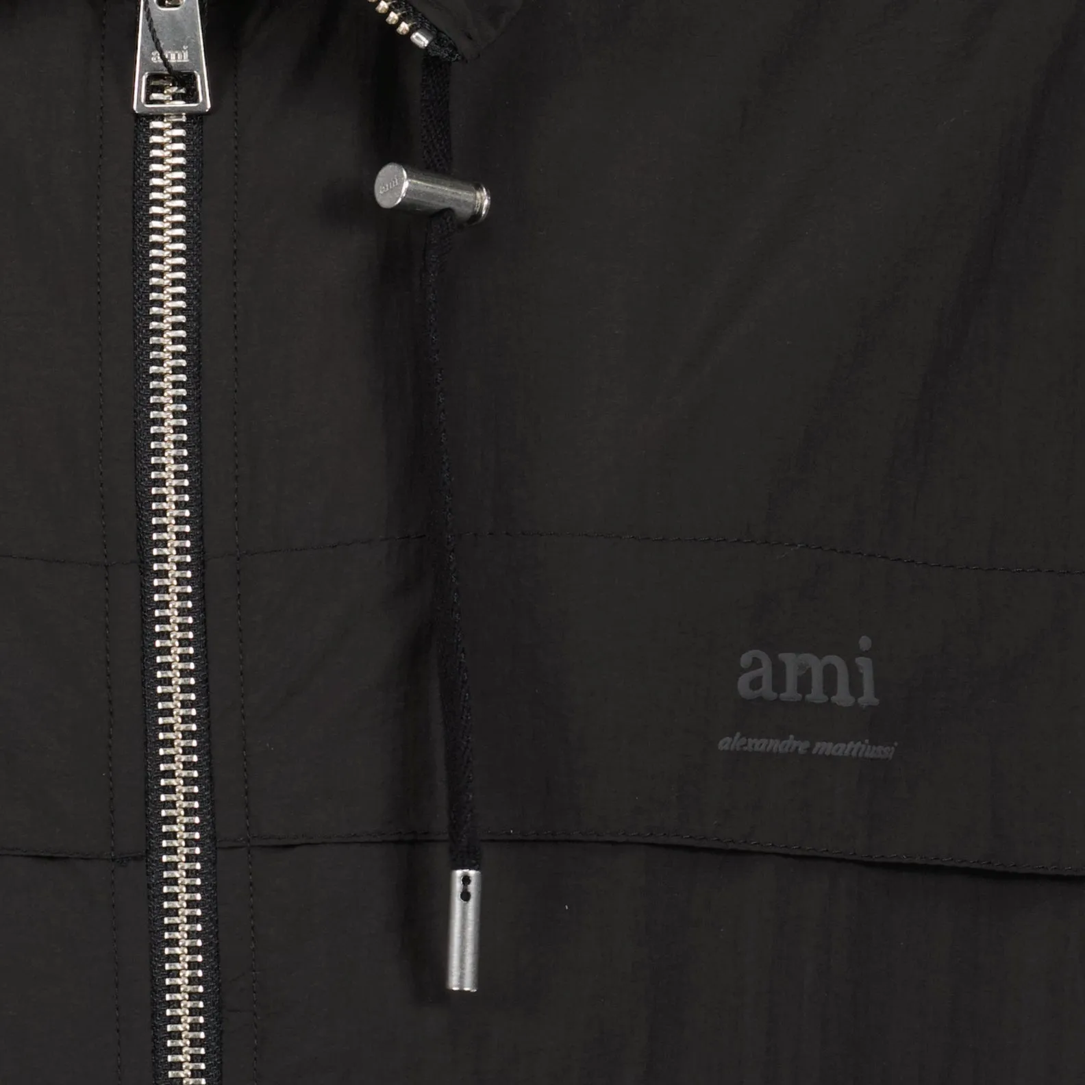 Black Nylon Windbreaker