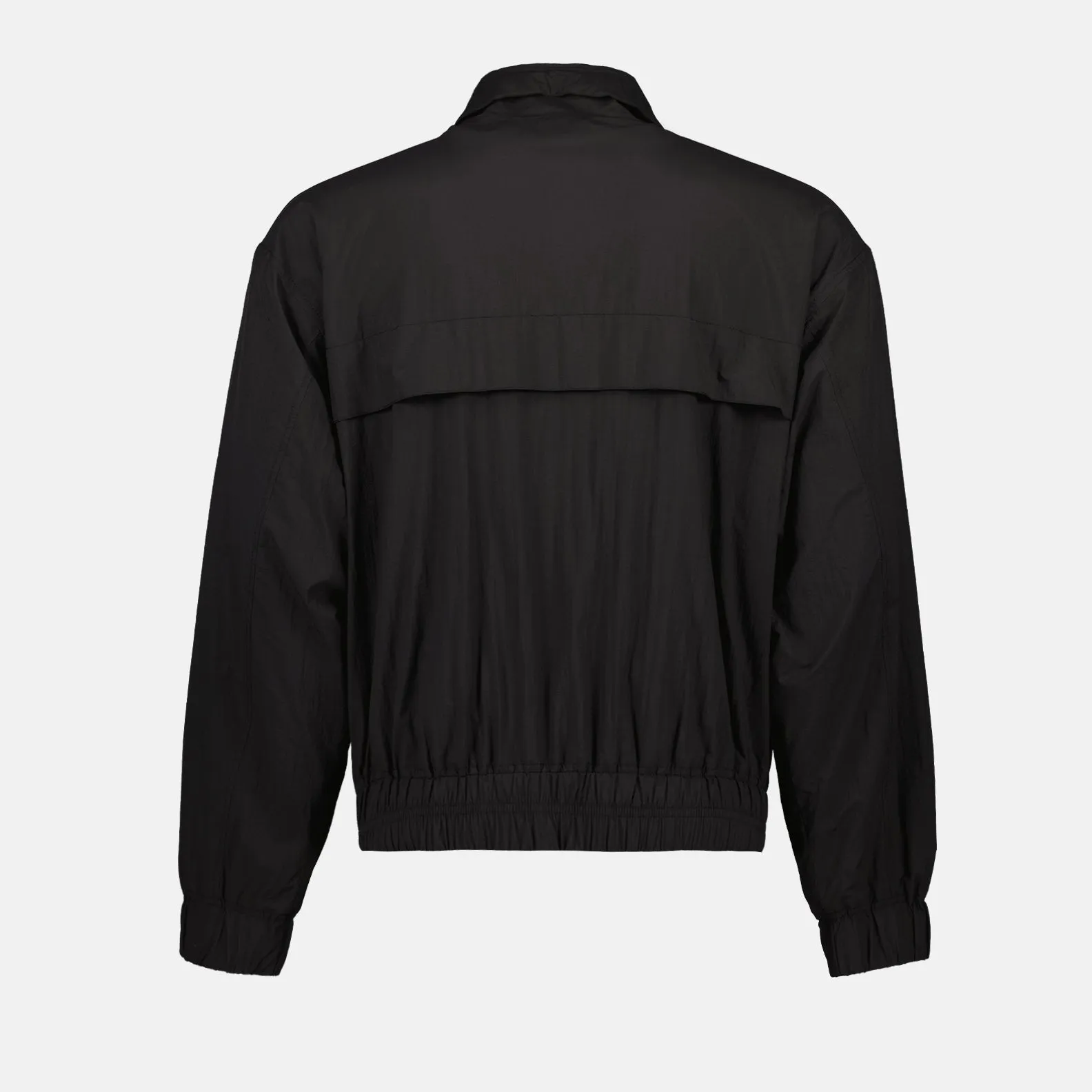 Black Nylon Windbreaker