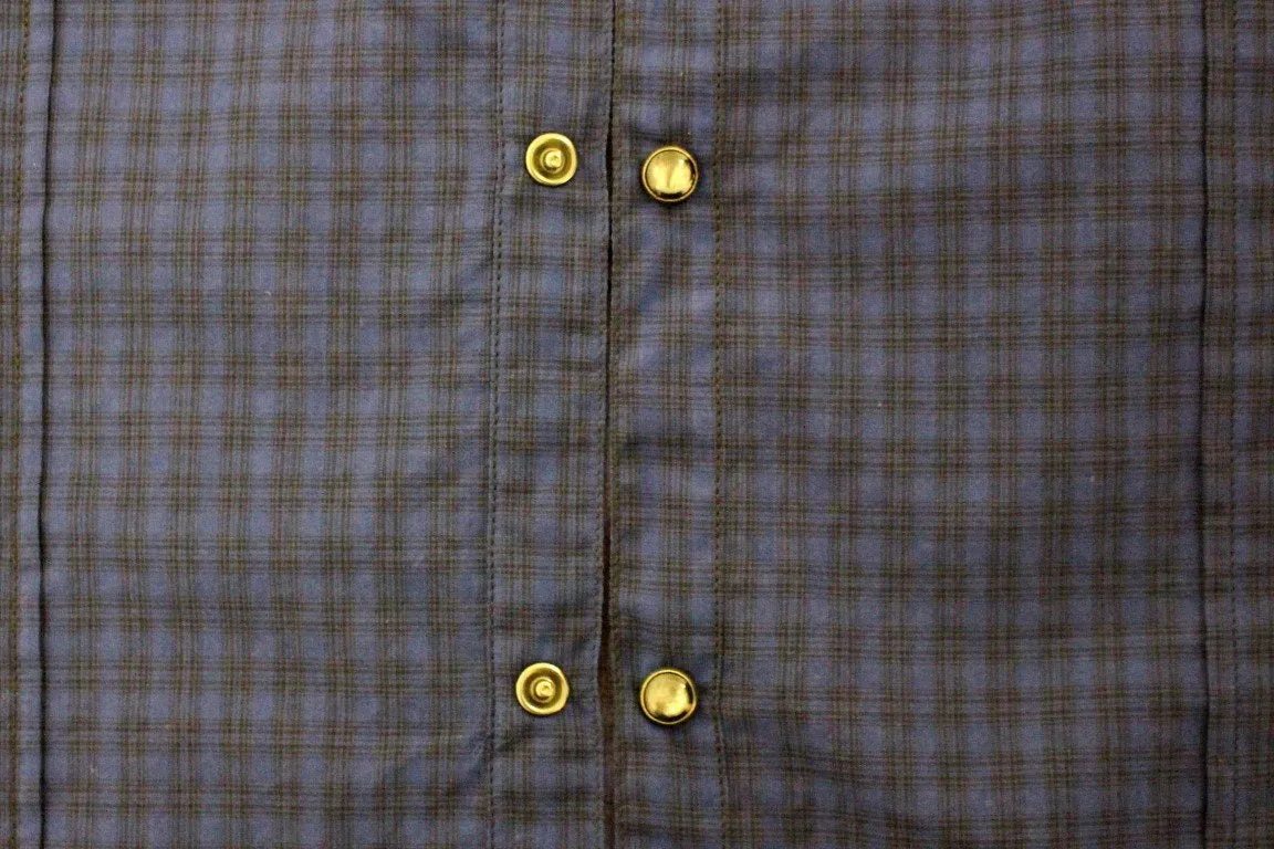 Blue checkered cotton shirt