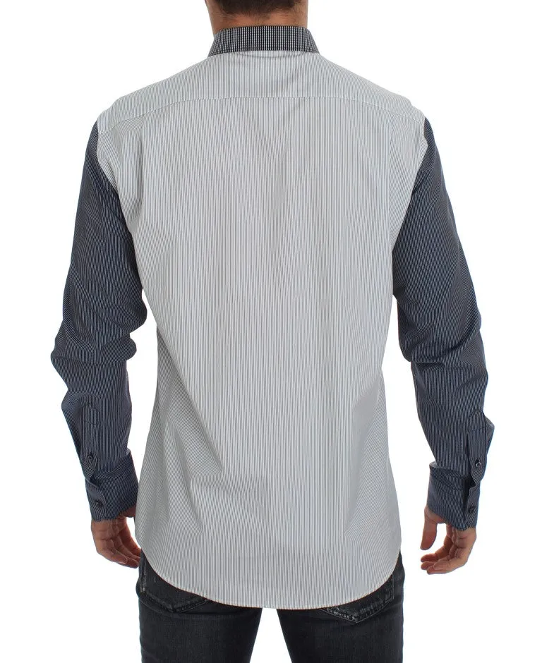 Blue cotton stretch shirt