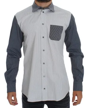 Blue cotton stretch shirt