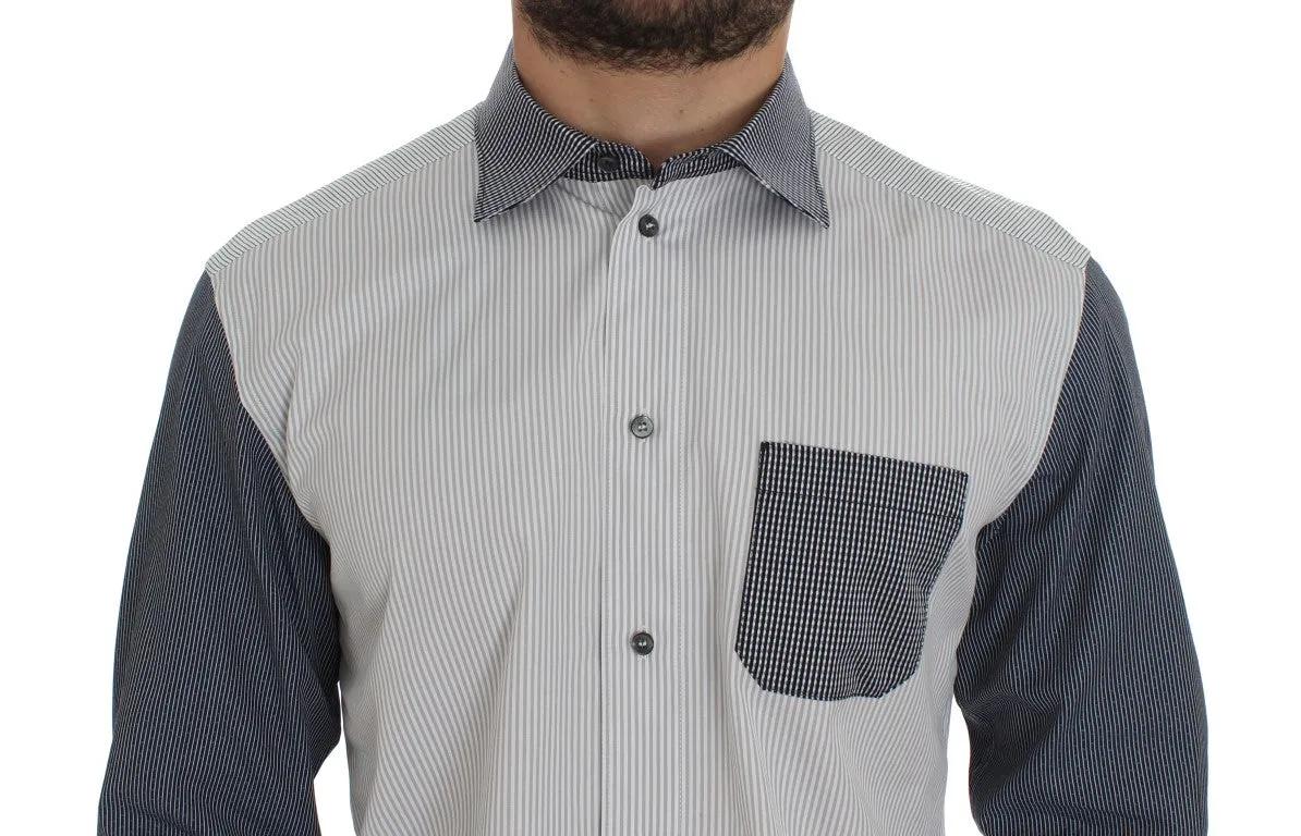 Blue cotton stretch shirt