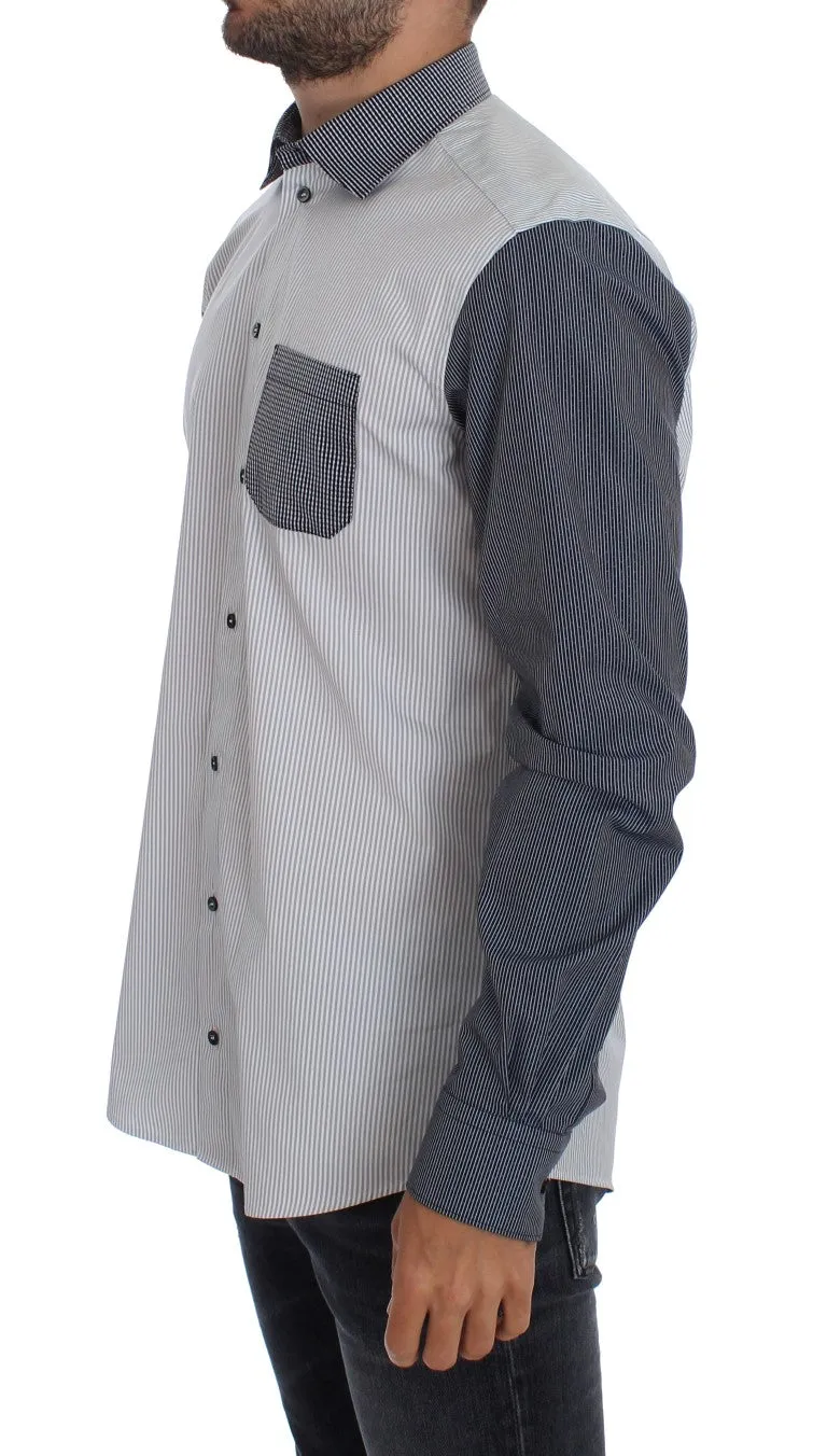 Blue cotton stretch shirt