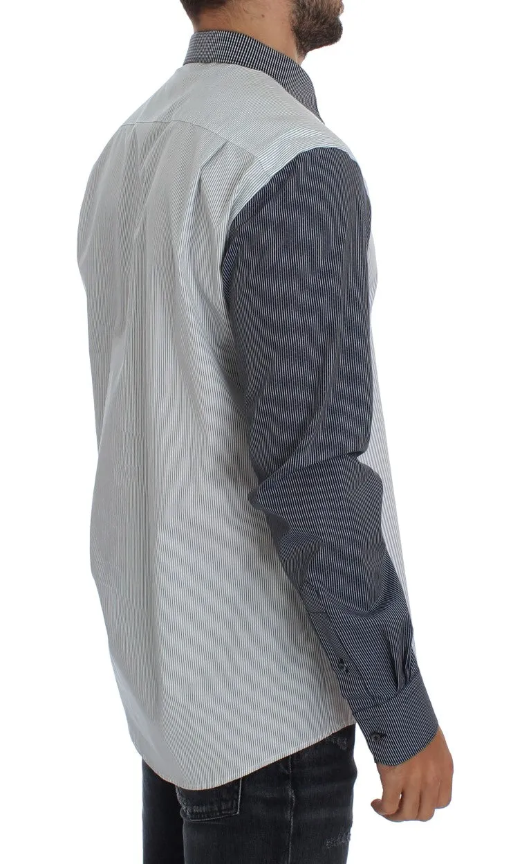 Blue cotton stretch shirt