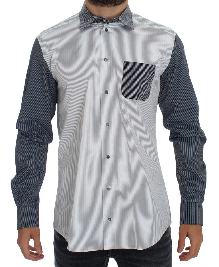 Blue cotton stretch shirt