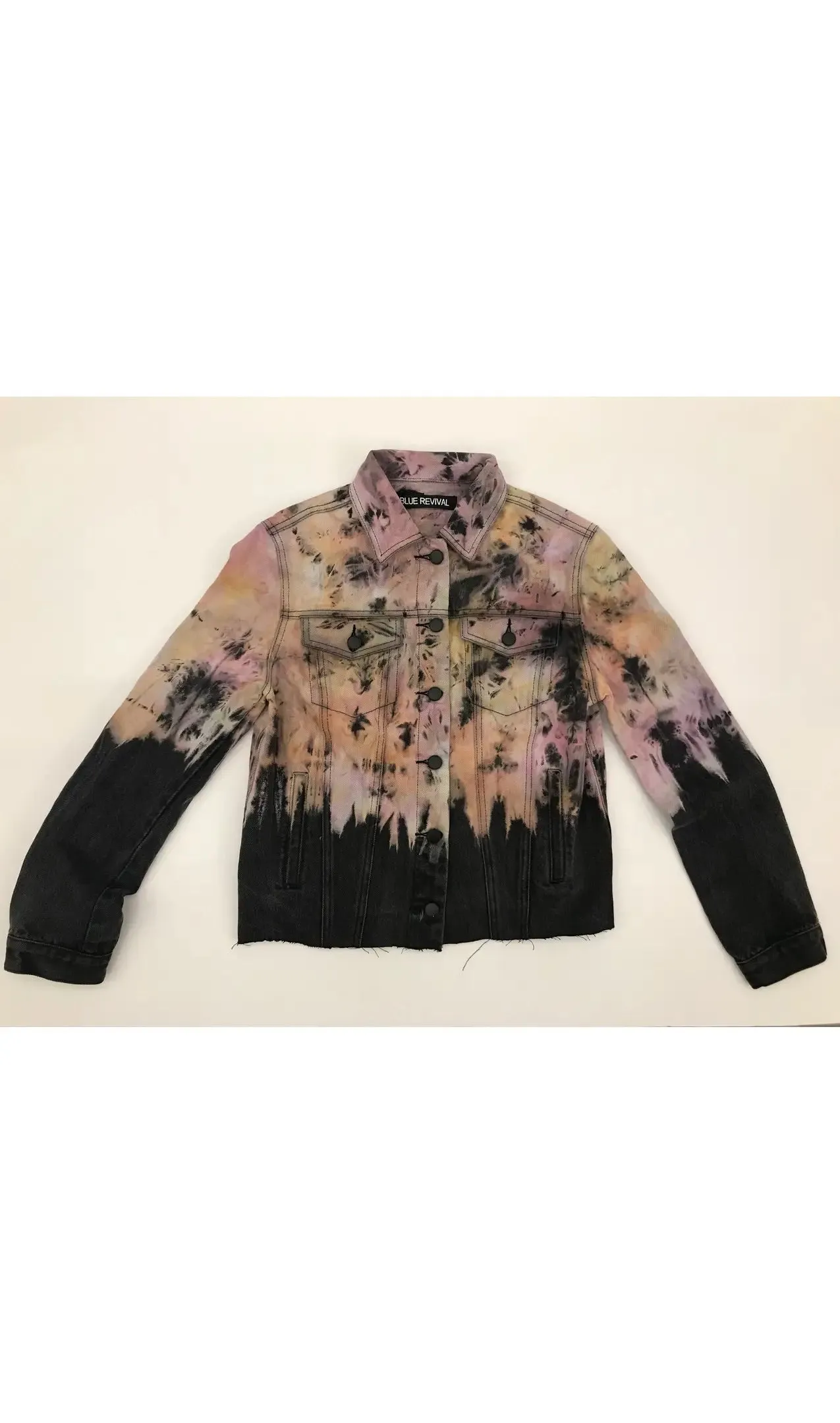 Blue Revival Daria Trucker in Cosmos Tie Dye Denim Jacket