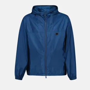 Blue Water-Repellent Windbreaker