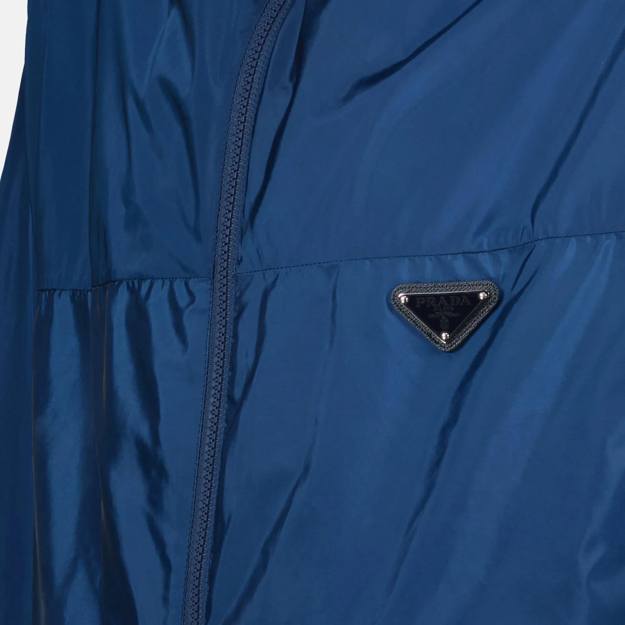 Blue Water-Repellent Windbreaker