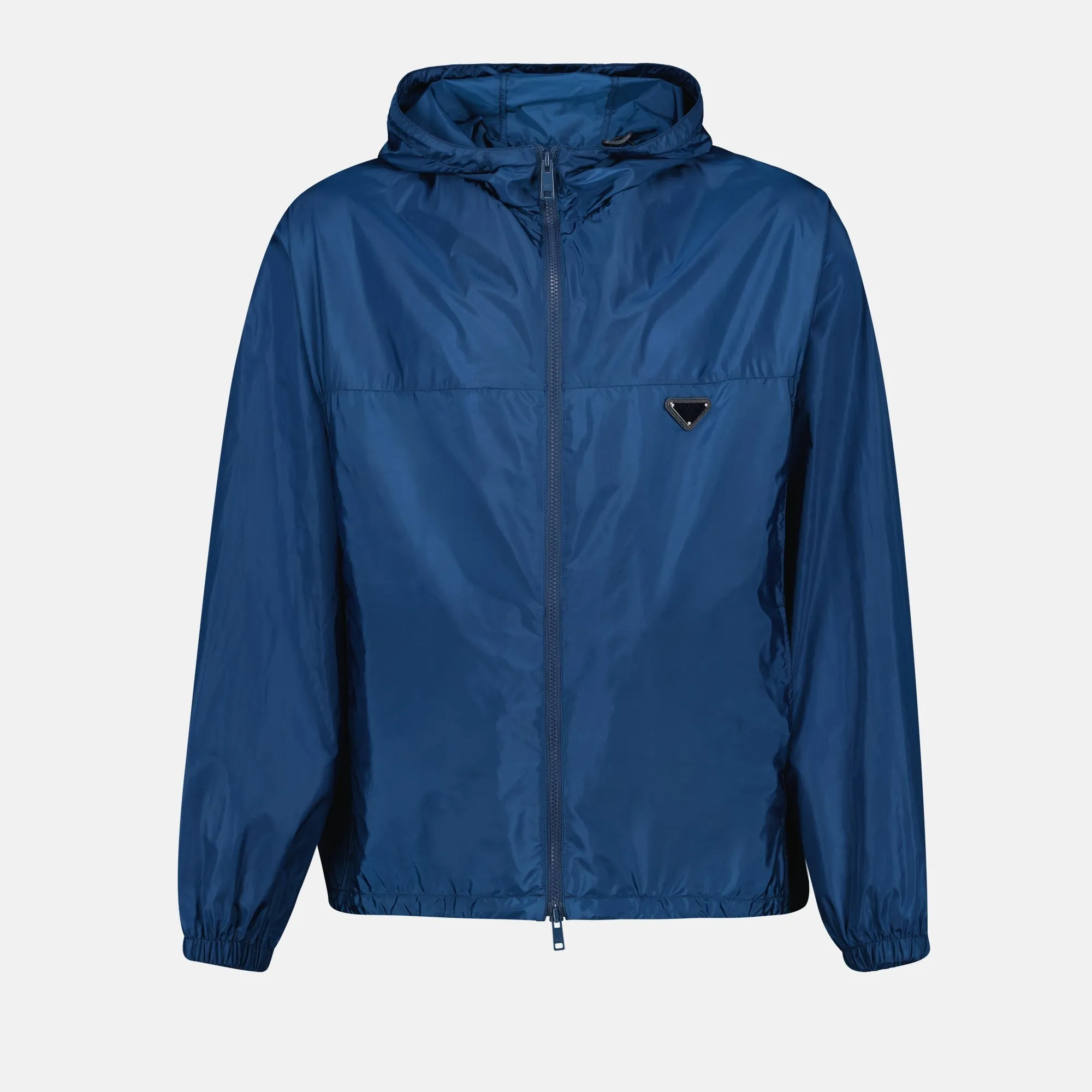 Blue Water-Repellent Windbreaker