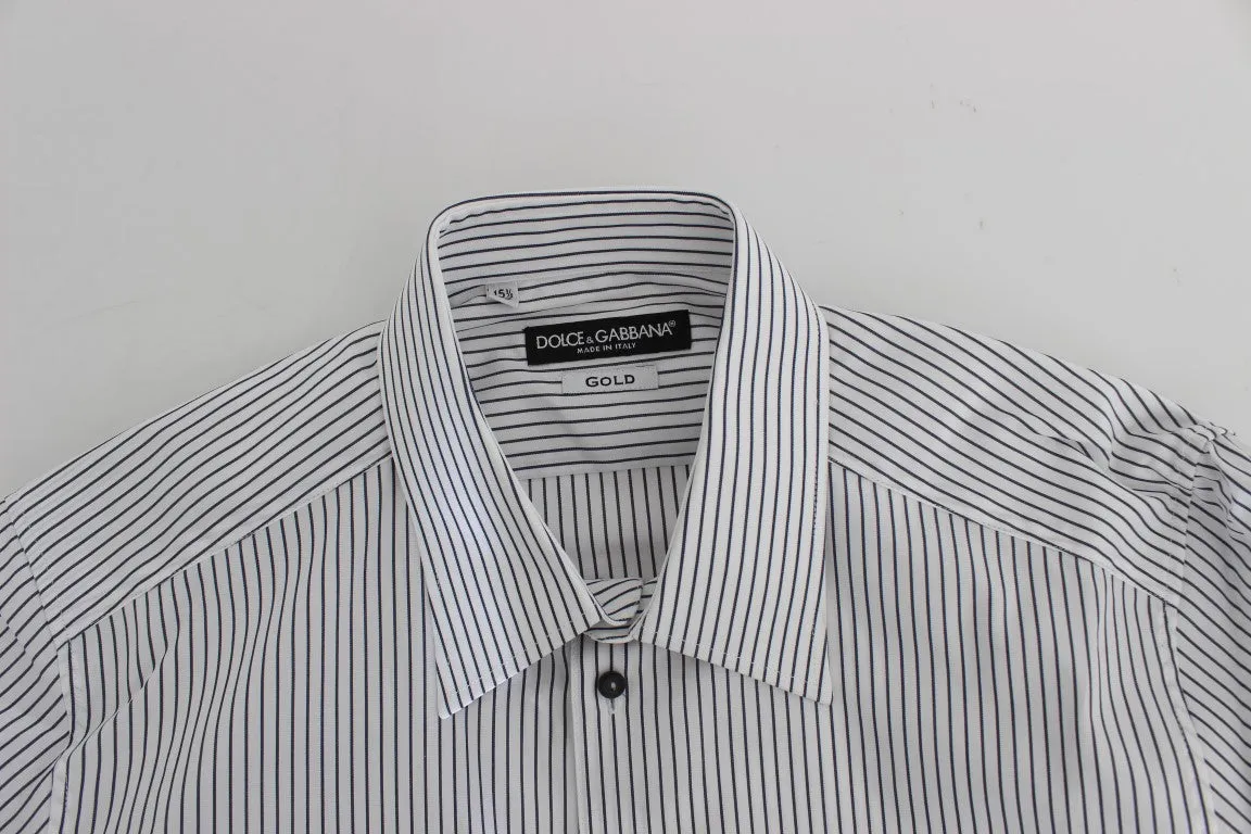 Blue White Slim Fit GOLD Casual Shirt