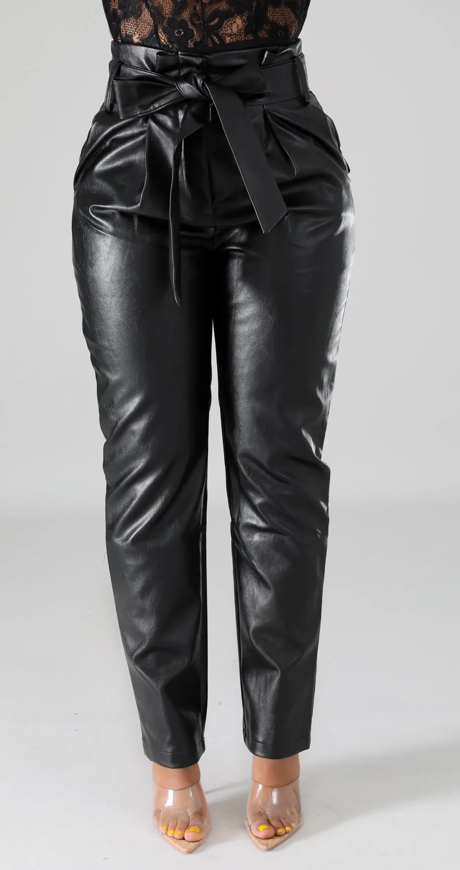 Boxy Leatherette Pants