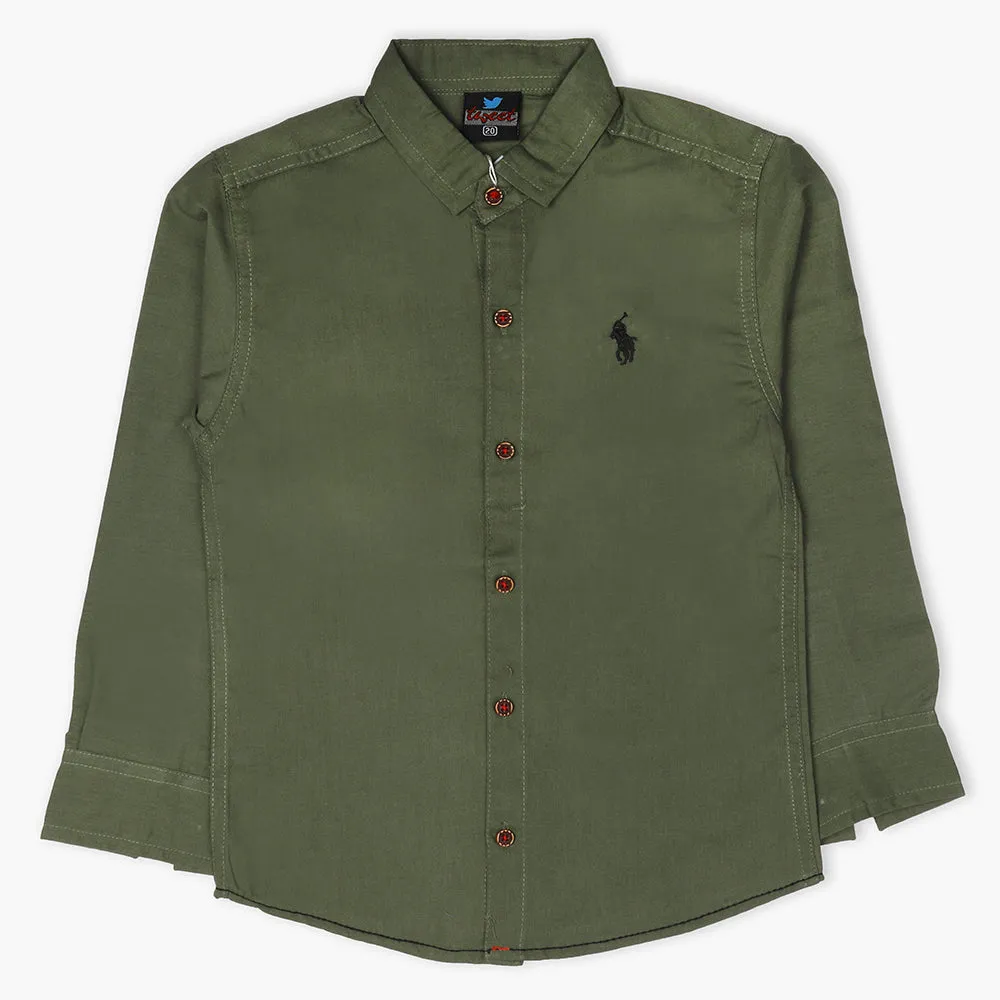 Boys Full Sleeves Shirt - Green