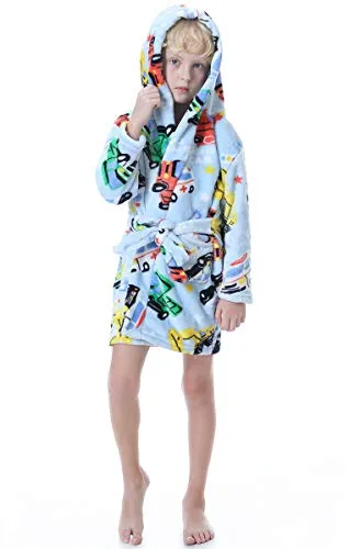 Boys Hoodie Fleece Robe Pajamas