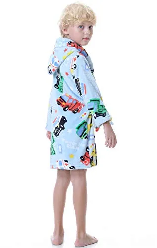 Boys Hoodie Fleece Robe Pajamas