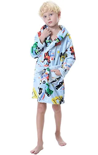 Boys Hoodie Fleece Robe Pajamas