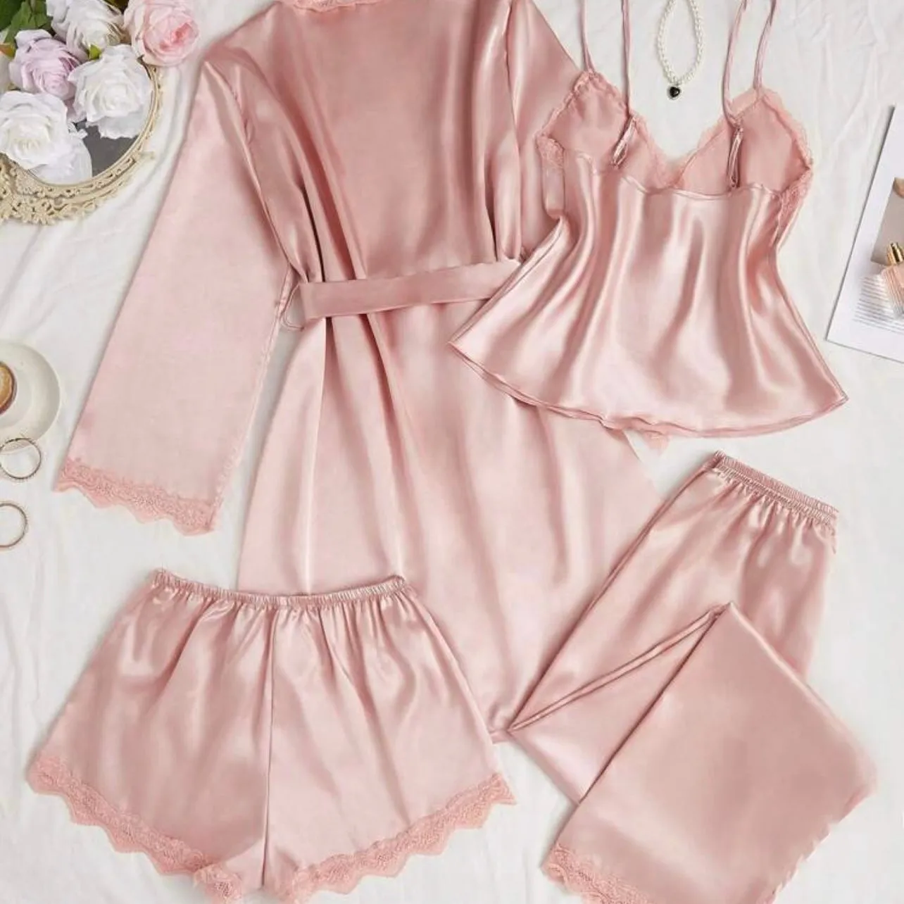 Brihanna 4 Packs Pajamas Set - Dusty Pink
