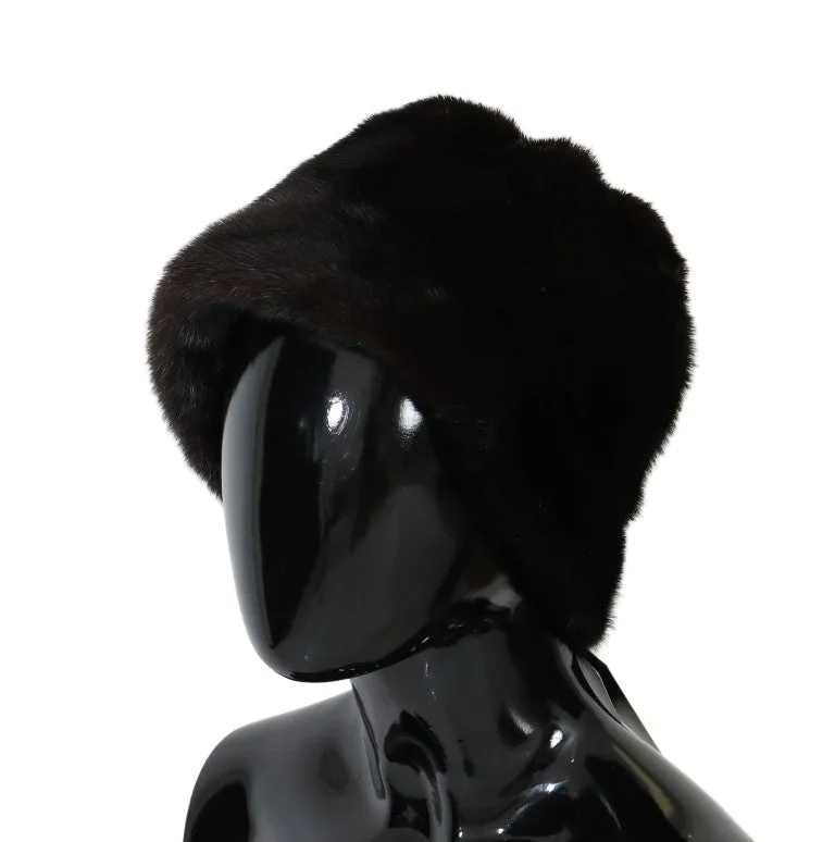 Brown Cashmere Mink Fur Hat