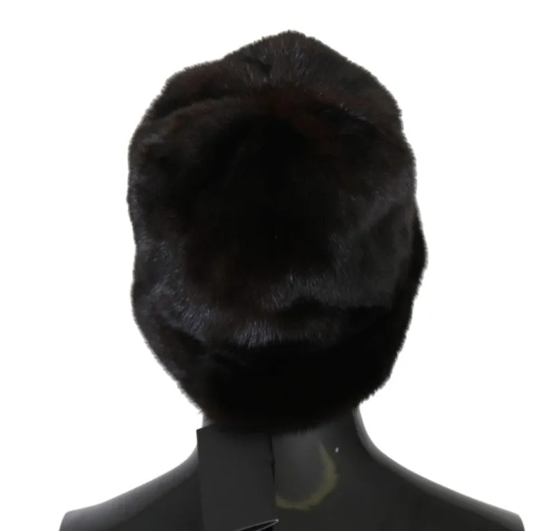 Brown Cashmere Mink Fur Hat