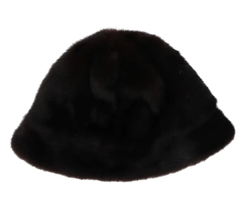 Brown Cashmere Mink Fur Hat