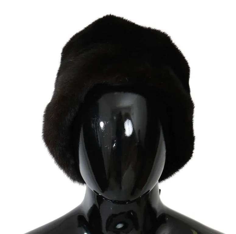 Brown Cashmere Mink Fur Hat