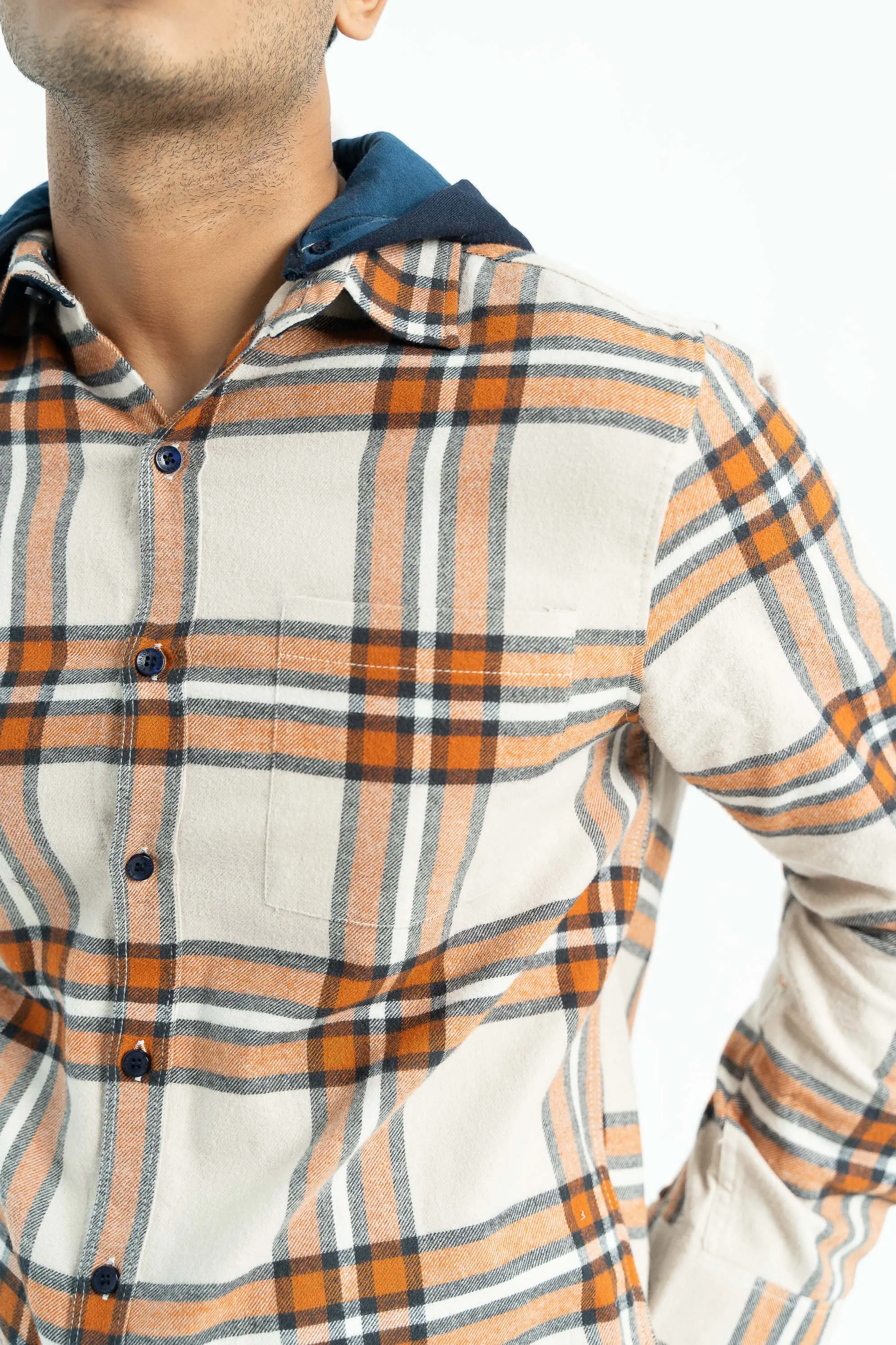 Brown Flannel Checkered Casual Shirt
