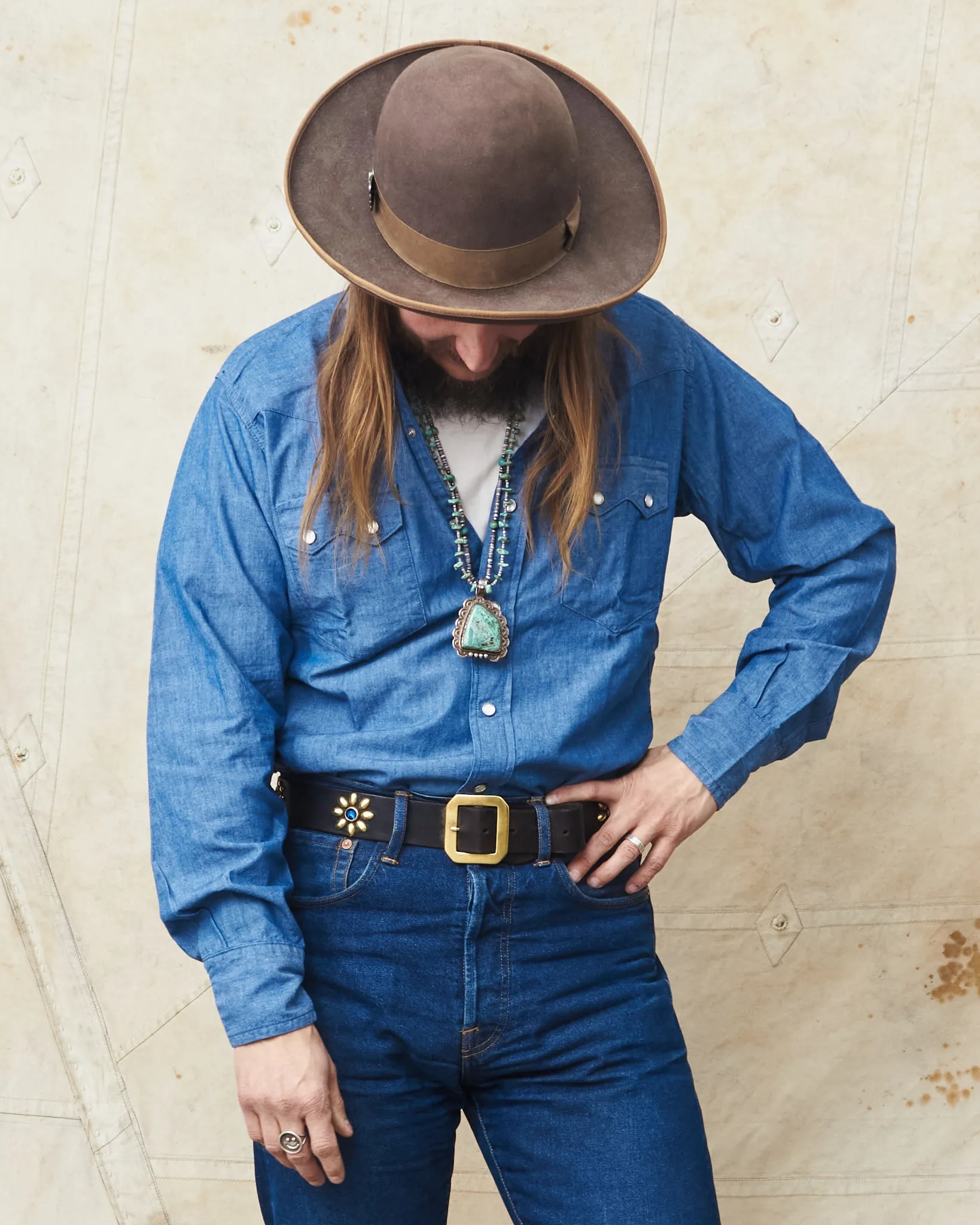 Bryceland's The Cowboy Label Sawtooth Westerner Shirt Chambray