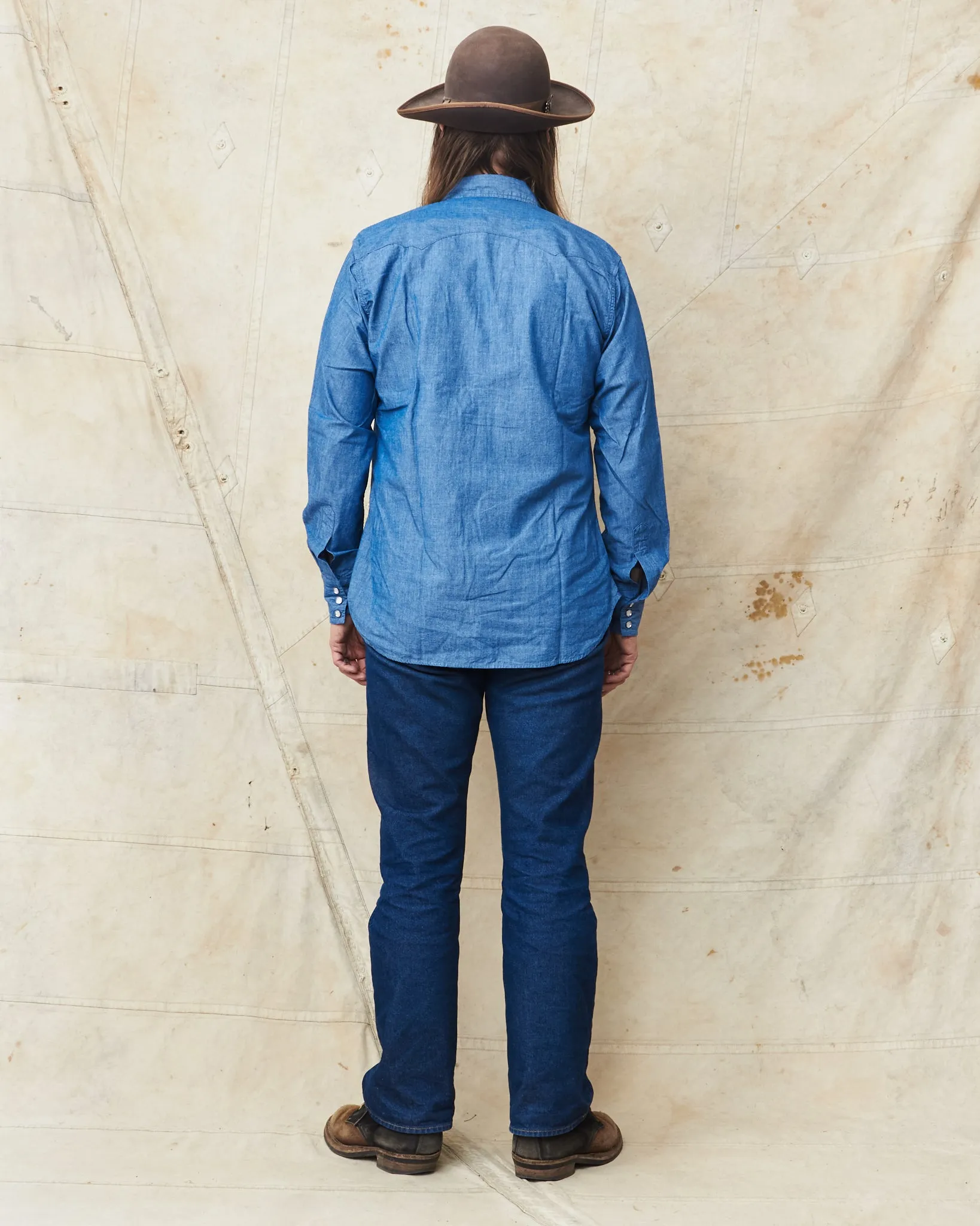 Bryceland's The Cowboy Label Sawtooth Westerner Shirt Chambray