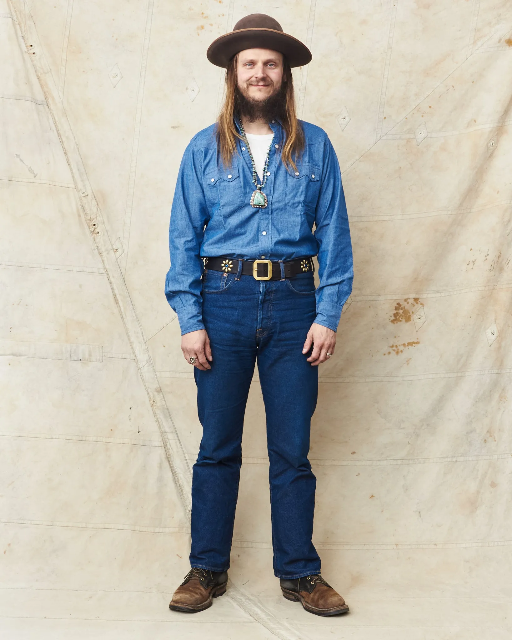 Bryceland's The Cowboy Label Sawtooth Westerner Shirt Chambray