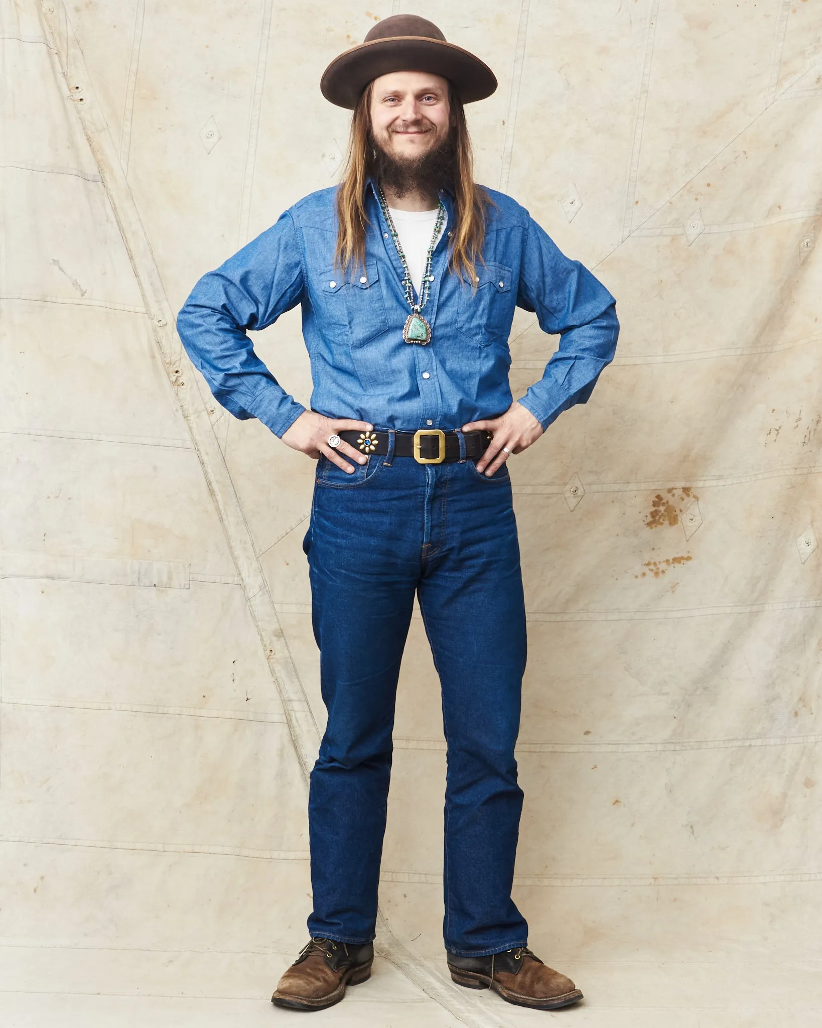 Bryceland's The Cowboy Label Sawtooth Westerner Shirt Chambray