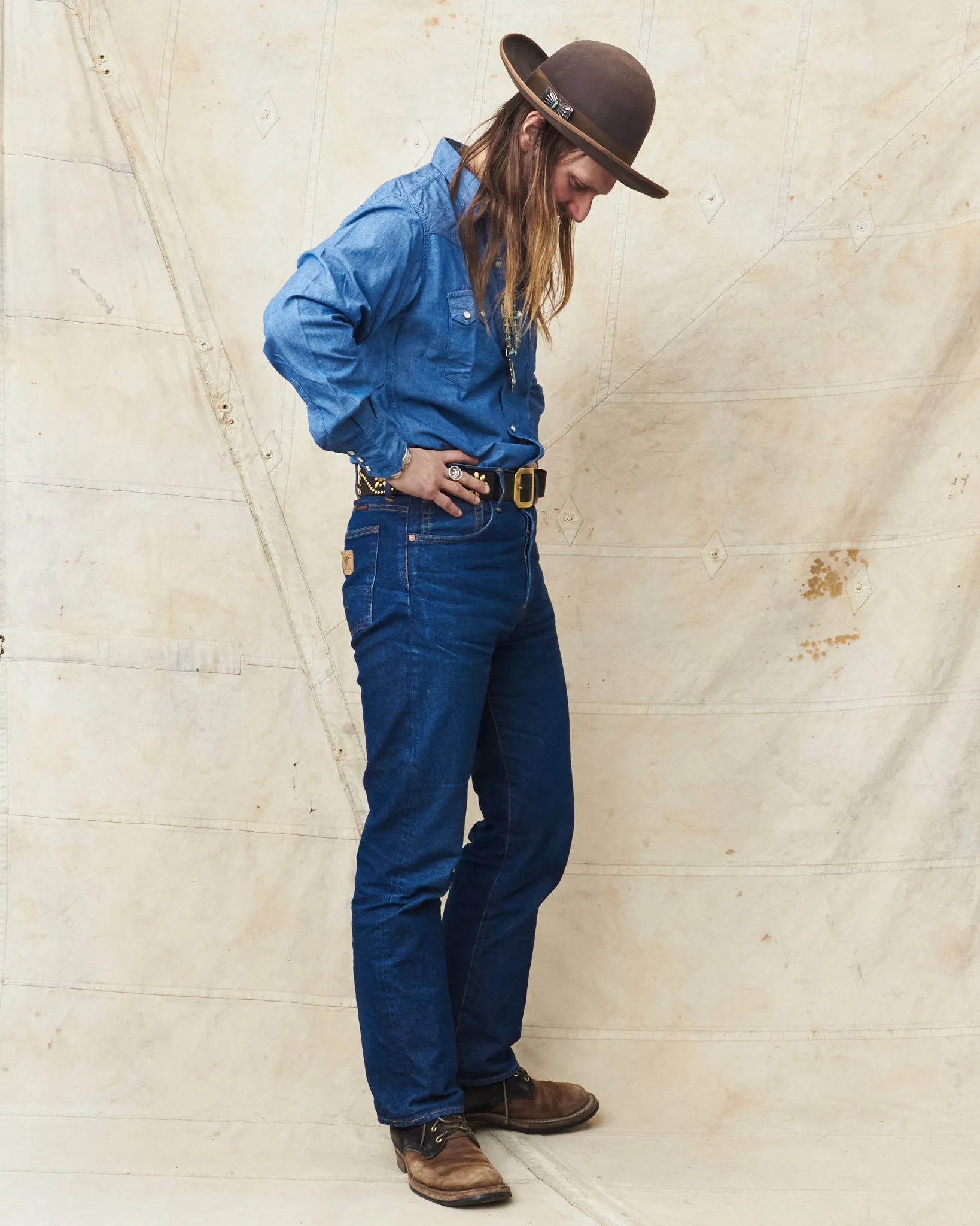 Bryceland's The Cowboy Label Sawtooth Westerner Shirt Chambray