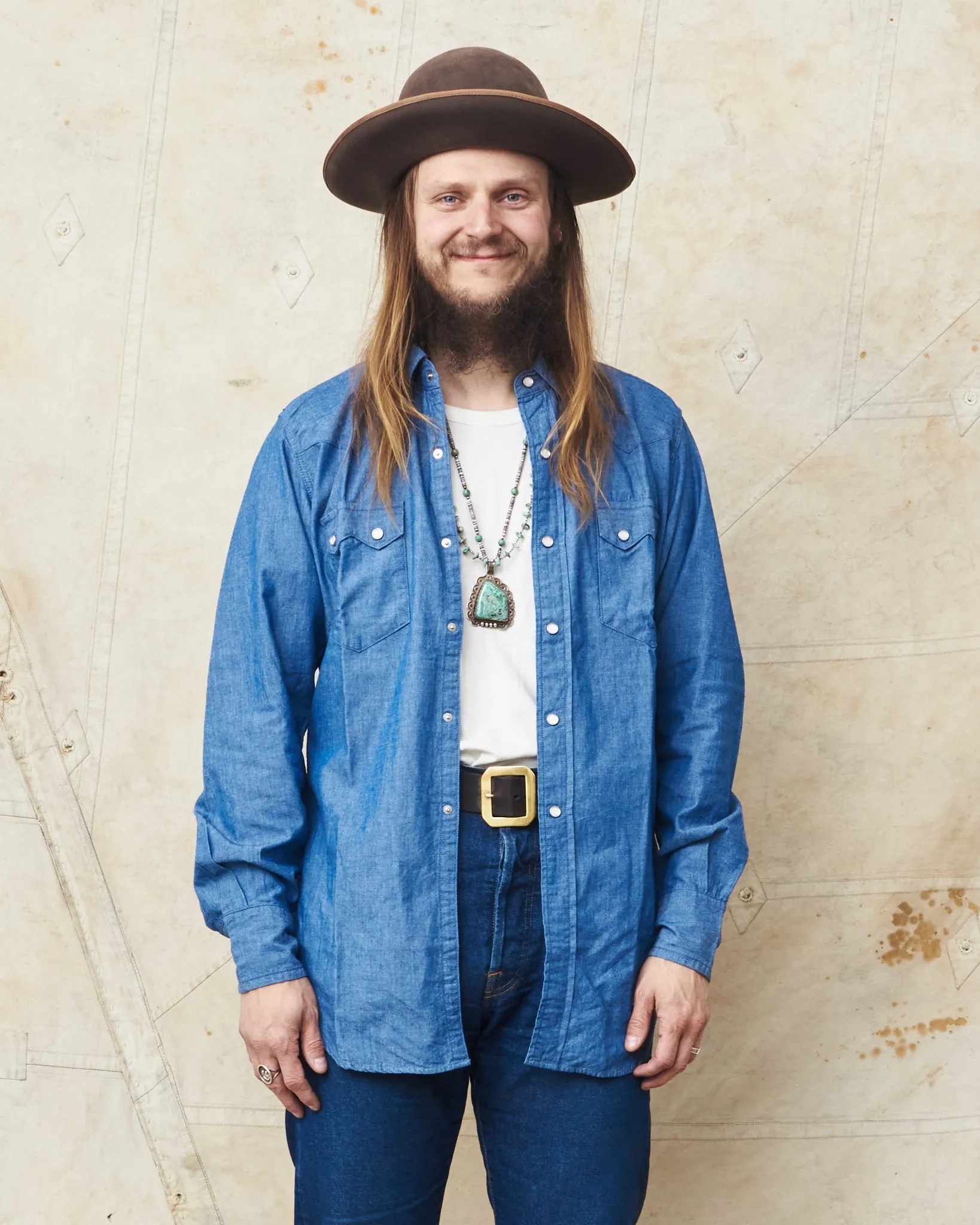 Bryceland's The Cowboy Label Sawtooth Westerner Shirt Chambray