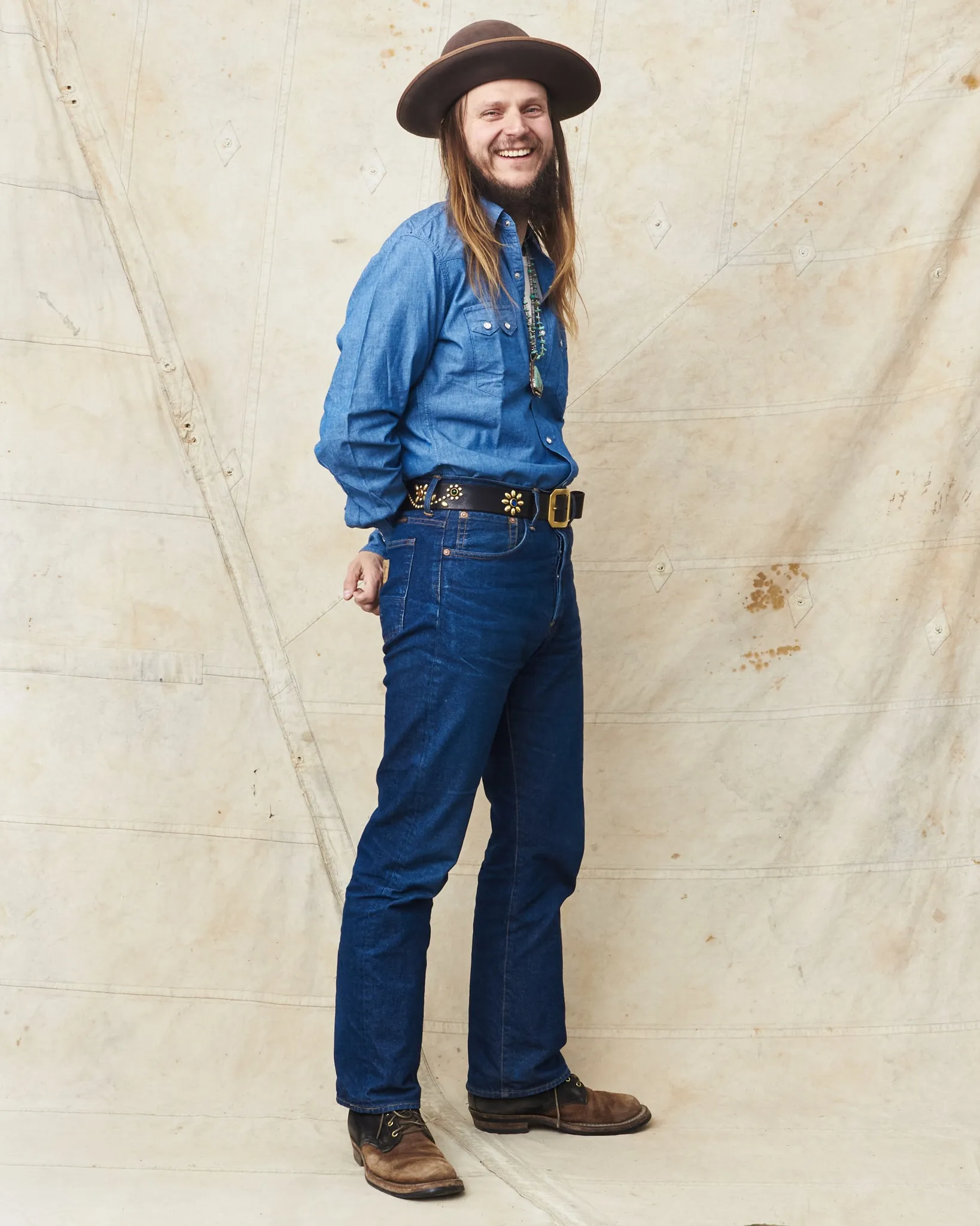 Bryceland's The Cowboy Label Sawtooth Westerner Shirt Chambray