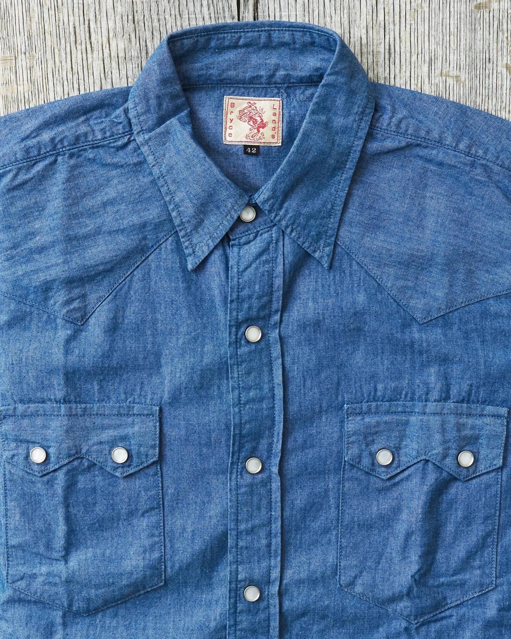 Bryceland's The Cowboy Label Sawtooth Westerner Shirt Chambray