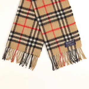 Burberrys Cashmere Check Scarf - Beige - One Size