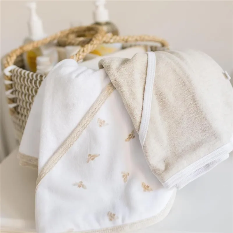 Burt's Bees - Baby Hooded Towels, Absorbent Knit Terry, Hummus