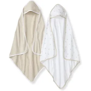 Burt's Bees - Baby Hooded Towels, Absorbent Knit Terry, Oatmel