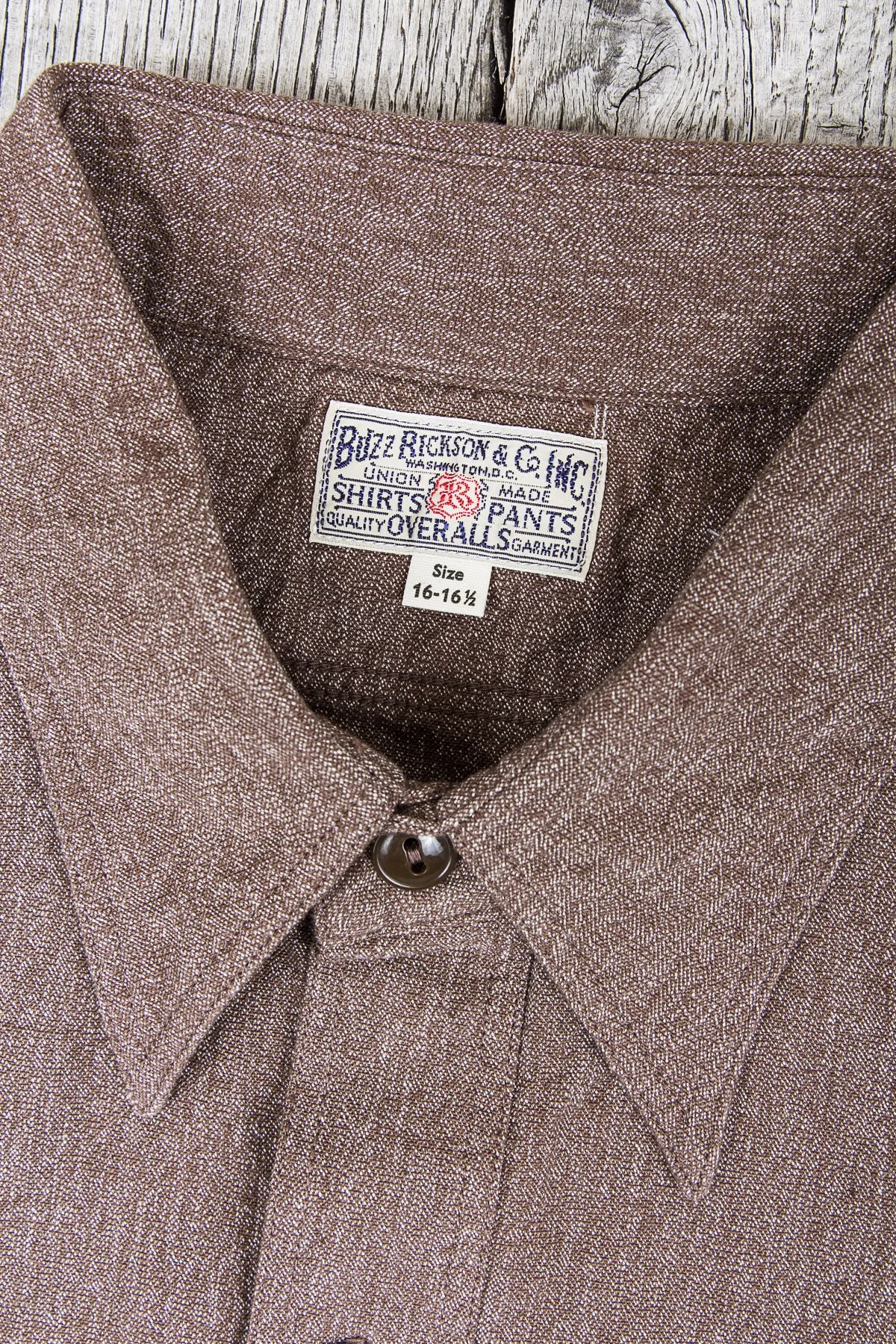 Buzz Rickson's Cotton Covert Work Shirt Brown