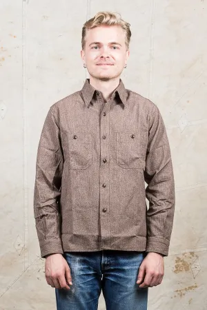 Buzz Rickson's Cotton Covert Work Shirt Brown