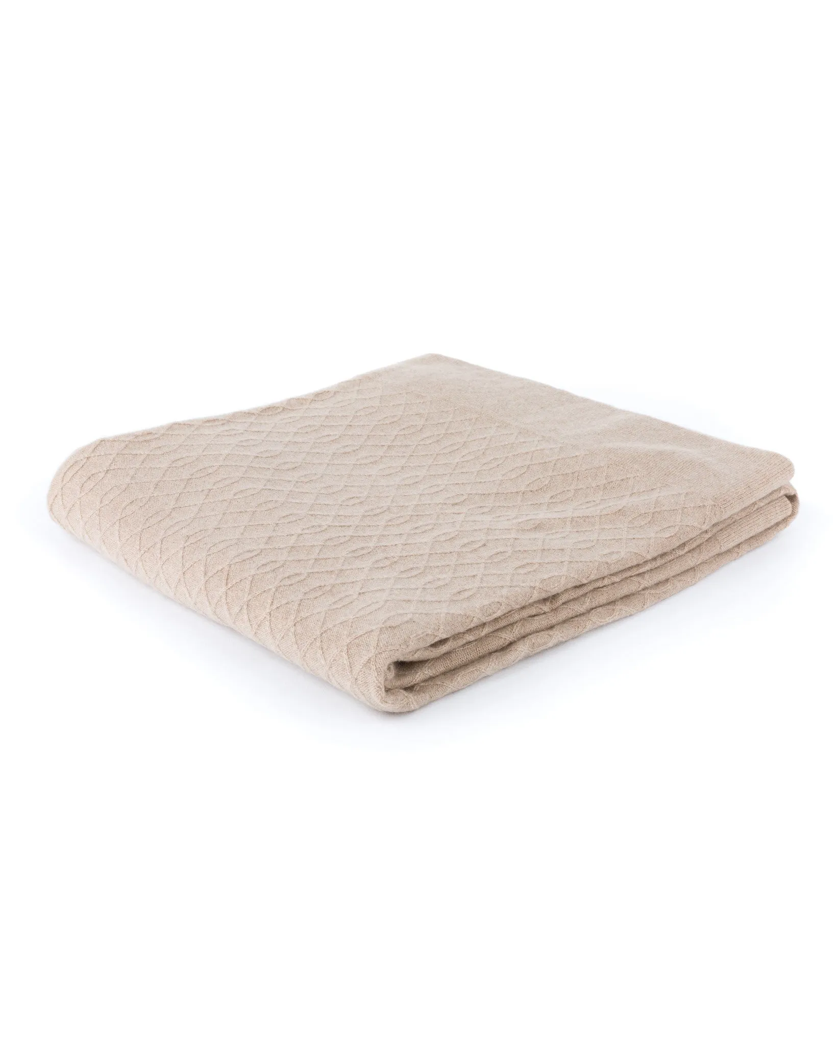 Cable Loop Cashmere Throw