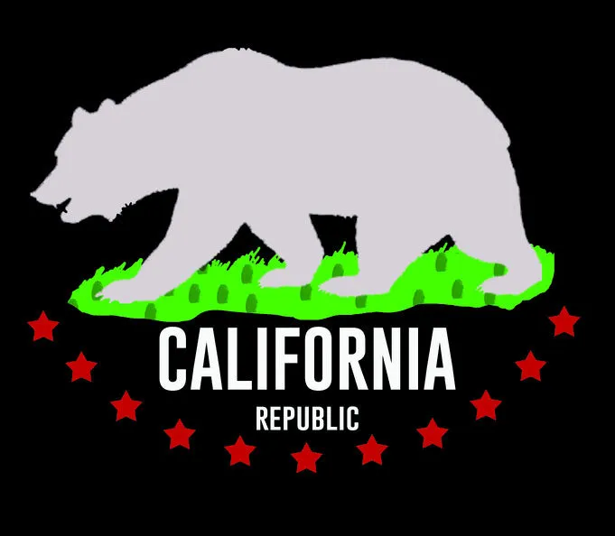 California Republic Bear T-Shirt California Republic Bear Stars Destination   by Market Trendz