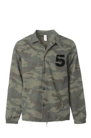 Camo Button-Up Coaches Jacket (OG 5 Logo) | Graphic Tee, Streetwear