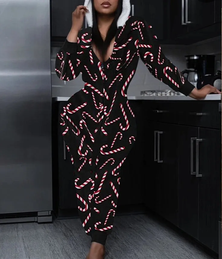 Candy Cane Onesie Pajamas