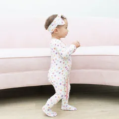 Candy Hearts Ruffled Footie